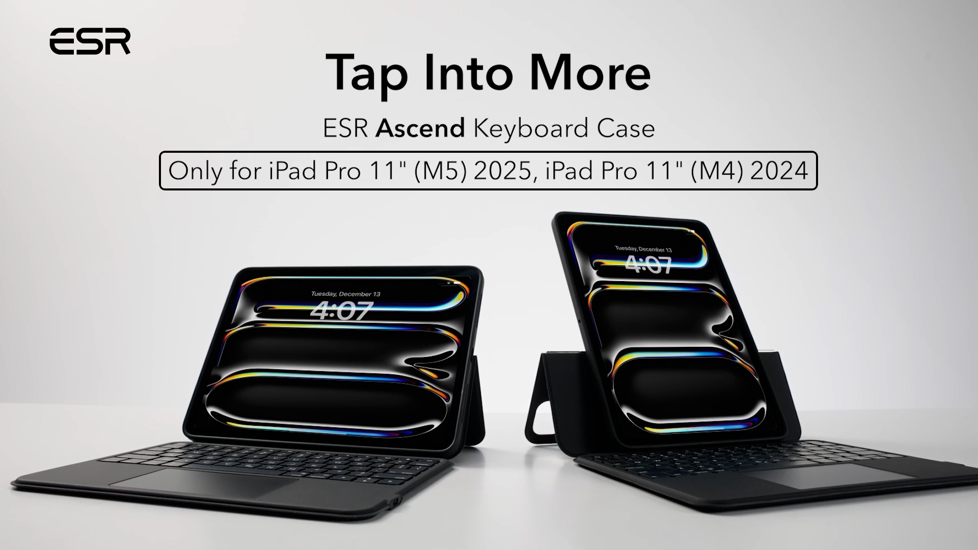 ESR Ascend iPad Pro 11 Inch (M5/M4, 2025/2024) Case with Keyboard